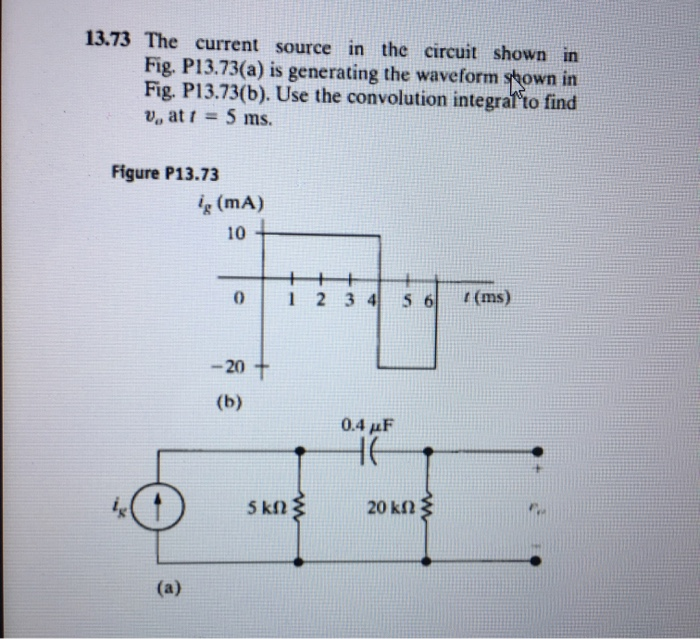 Solved 13.73 The current source in the circuit shown in Fig. | Chegg.com