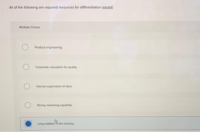 Solved All of the following are required resources for | Chegg.com