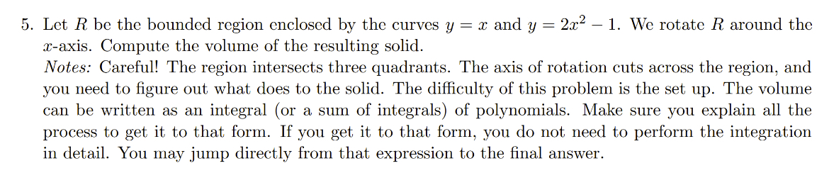 Solved Let r Be the bounded region enclosed by the curves | Chegg.com