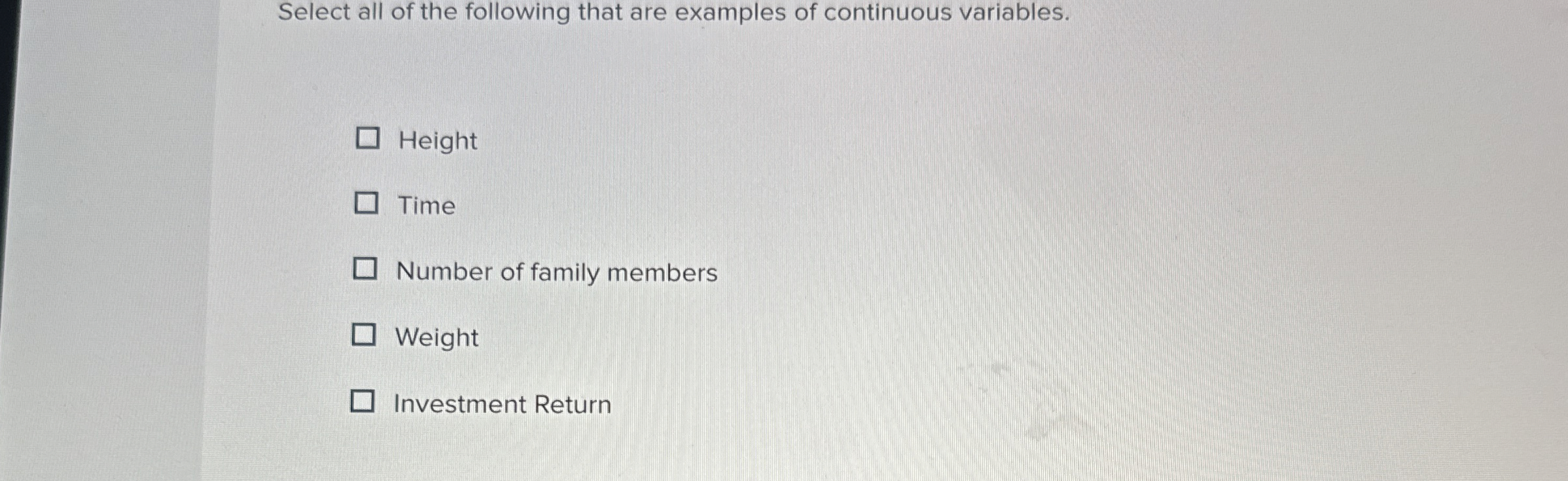Solved Select all of the following that are examples of | Chegg.com