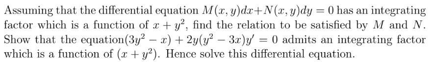 Solved Assuming that the differential equation | Chegg.com