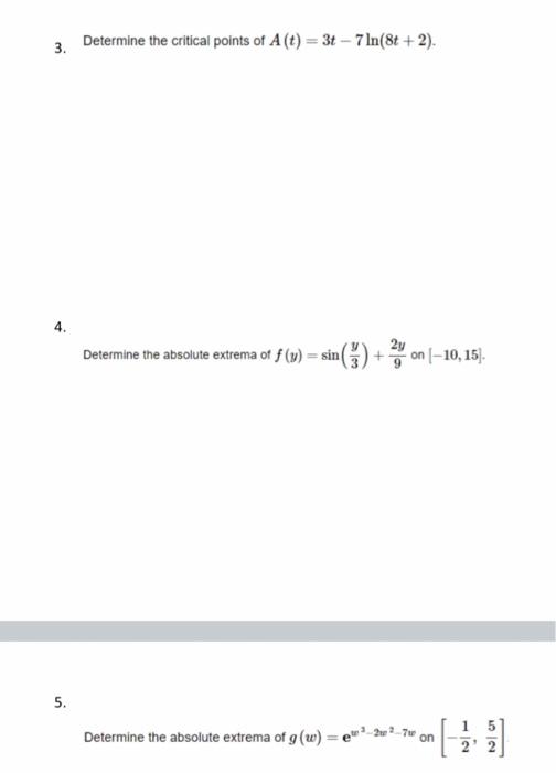 Solved 3. Determine the critical points of | Chegg.com