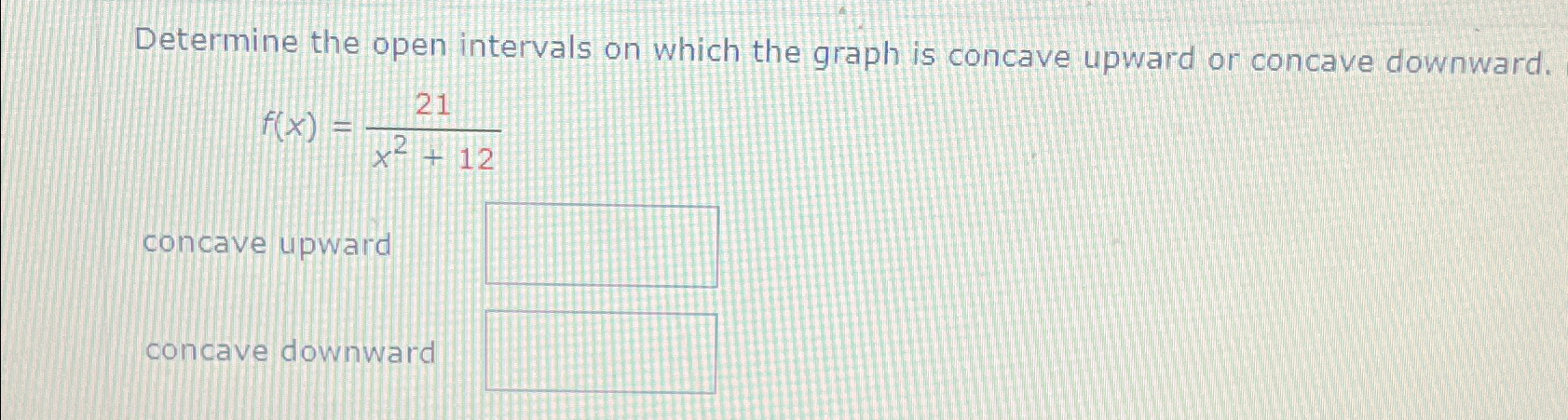Solved Determine the open intervals on which the graph is | Chegg.com