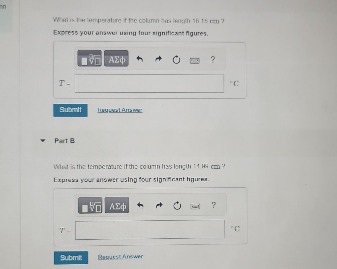 Solved Problem 13.08 In an alcoholinglass thermometer, the