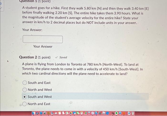 Solved A student goes for a hike. First they walk 5.80 km[ | Chegg.com