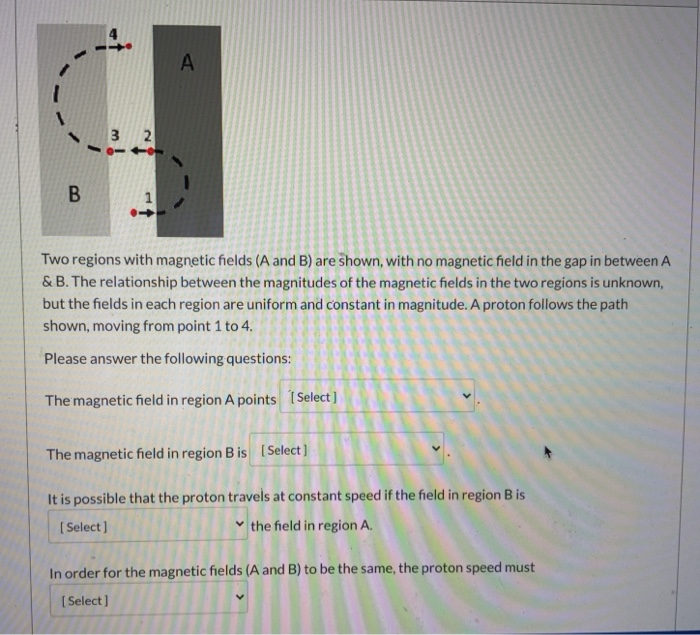 Solved А 3 2 0- B Two Regions With Magnetic Fields (A And B) | Chegg.com