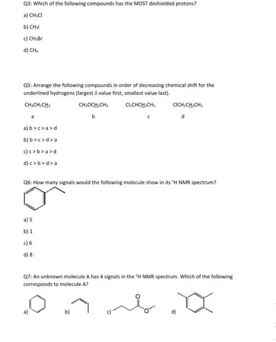 Solved Q8: How many nonequivalent protons does the following | Chegg.com