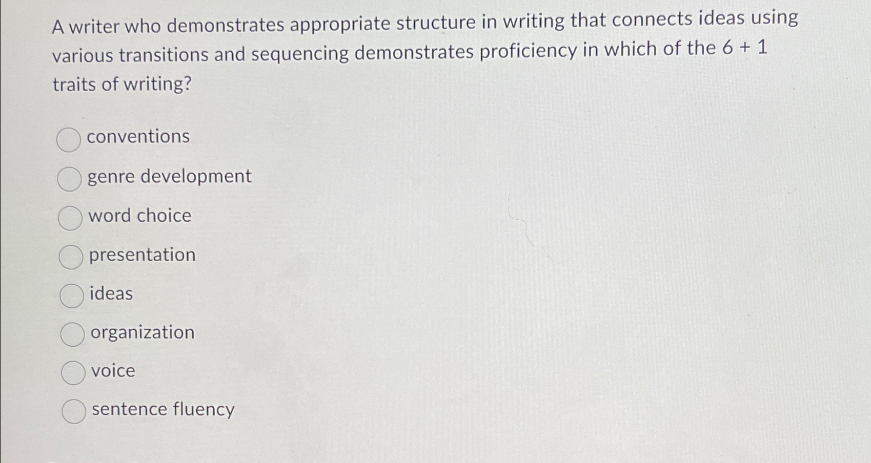 Solved A writer who demonstrates appropriate structure in | Chegg.com