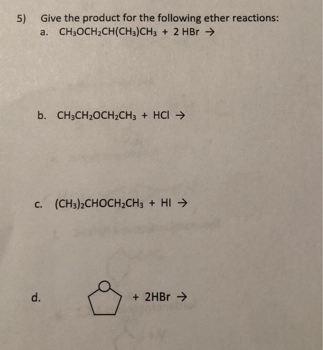 \( \mathrm{CH}_{3} \mathrm{OCH}_{2} \mathrm{CH}\left(\mathrm{CH}_{3}\right) \mathrm{CH}_{3}+2 \mathrm{HBr} \rightarrow \)
\(