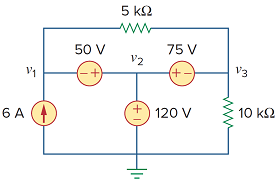 Solved: Obtain the node voltages v1, v2, and v3 in the circuit ...