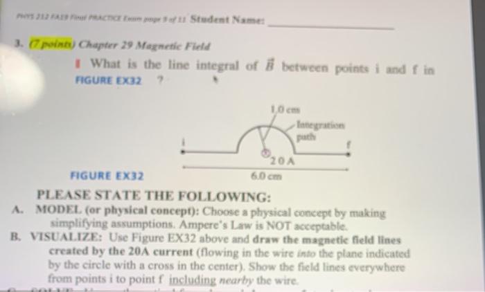 Solved APC Student Name: 3. pont) Chapter 29 Magnetic Field | Chegg.com