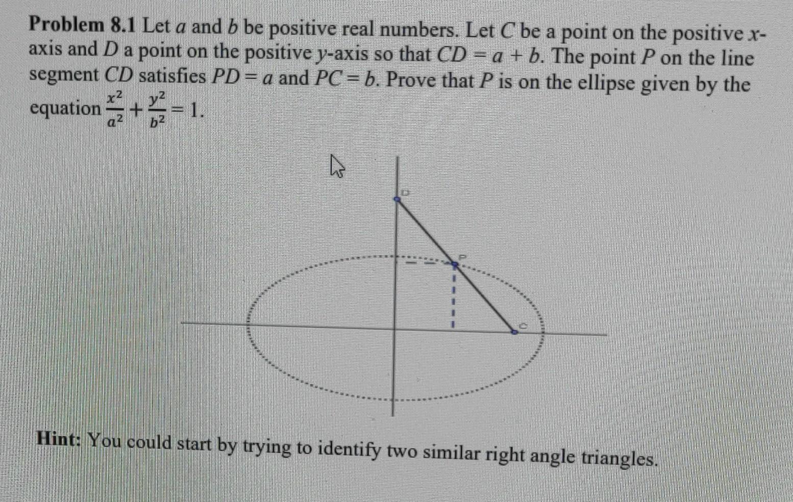 Solved Problem 8.1 Let A And B Be Positive Real Numbers. Let | Chegg.com