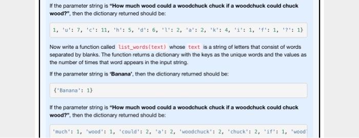 Solved Write a function called list_letters (text) that | Chegg.com