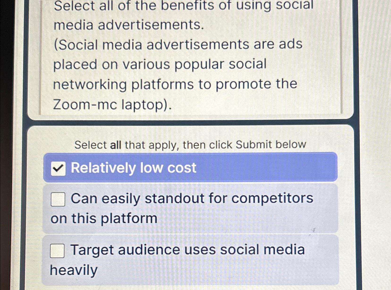 Solved Select all of the benefits of using social media | Chegg.com