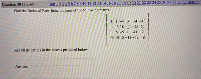 Solved Question 20 1 mark Top 1 2 3 4 5 6 7 8 9 10 11 12 Chegg