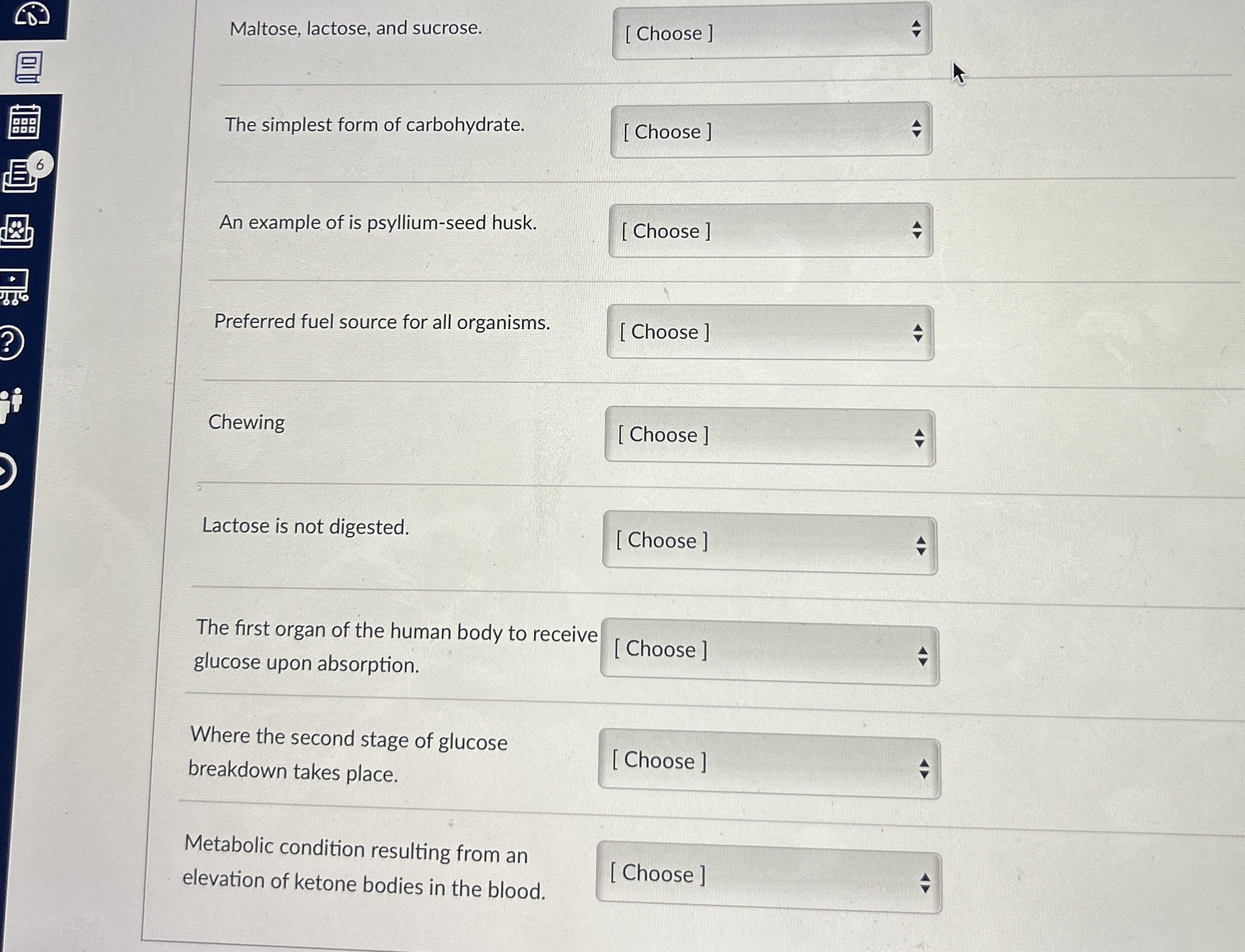Solved Match the definition with the correct term. Terms may