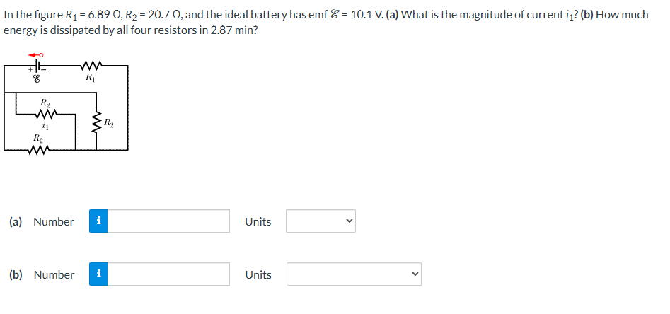 [Solved]: In the figure R_(1)=6.89 Omega ,R_(2)=20.7 Omega