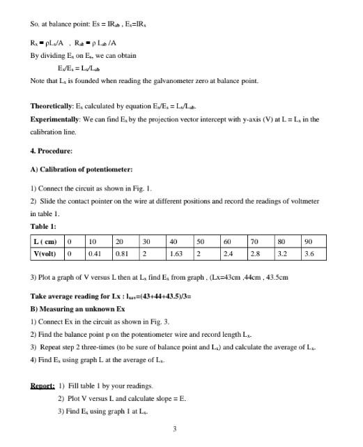 Solved Experiment 3 The Potentiometer 1 Objectives A T Chegg Com