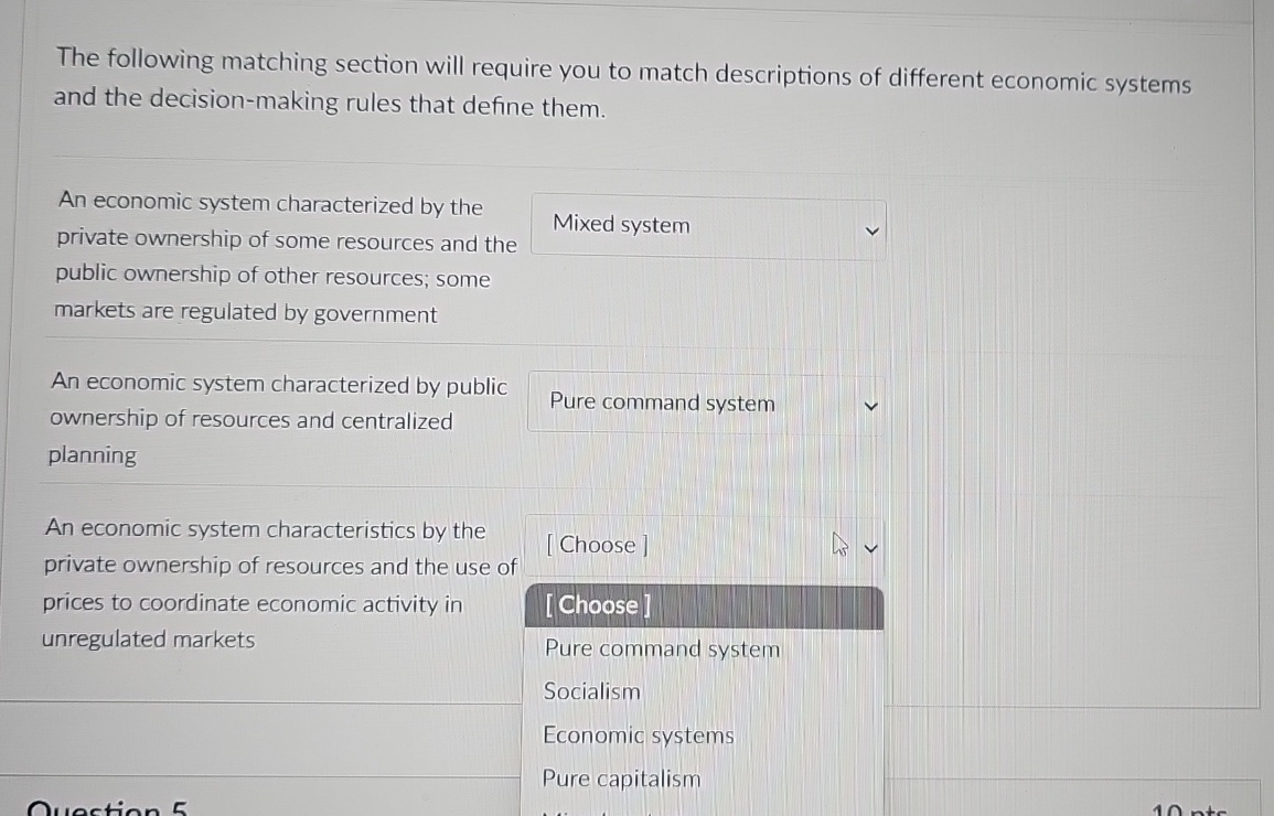Solved The following matching section will require you to | Chegg.com
