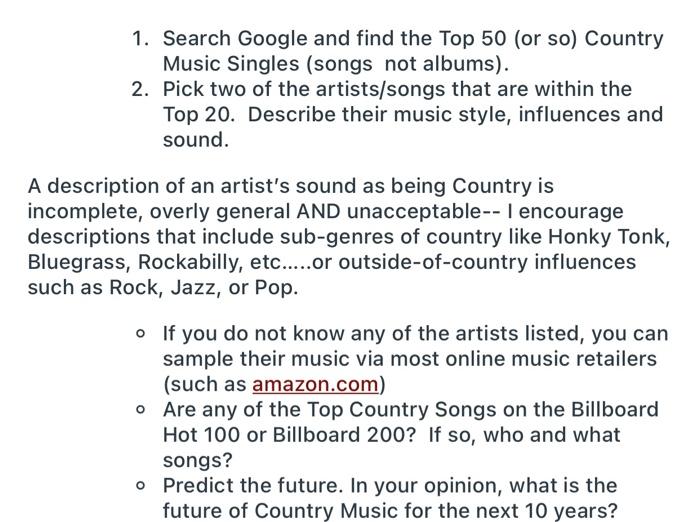 Solved 1 Search Google And Find The Top 50 Or So Country Chegg Com