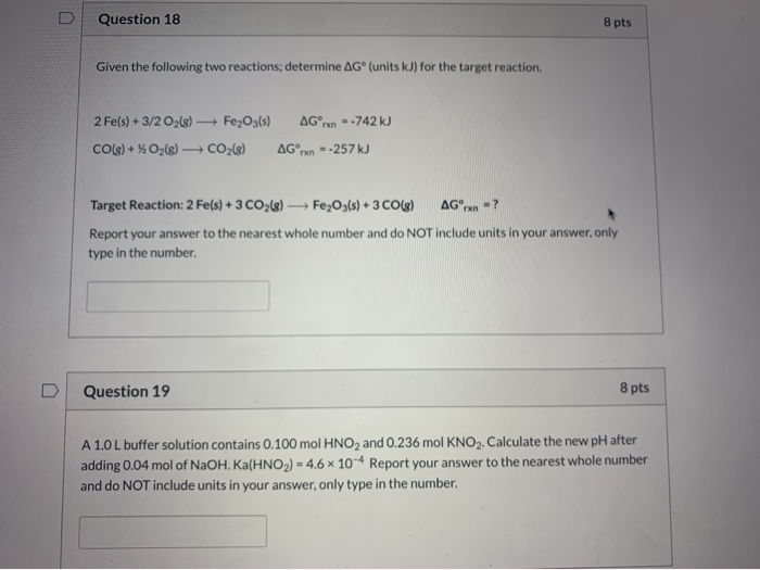 Solved D Question 18 8 pts Given the following two | Chegg.com