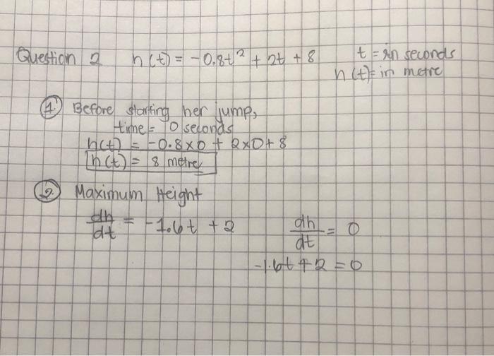 Solved hi i just need a completeanswer in the maximum height | Chegg.com