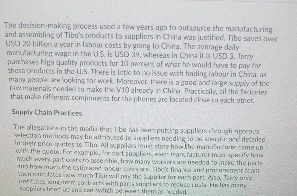 tibo's supply chain case study