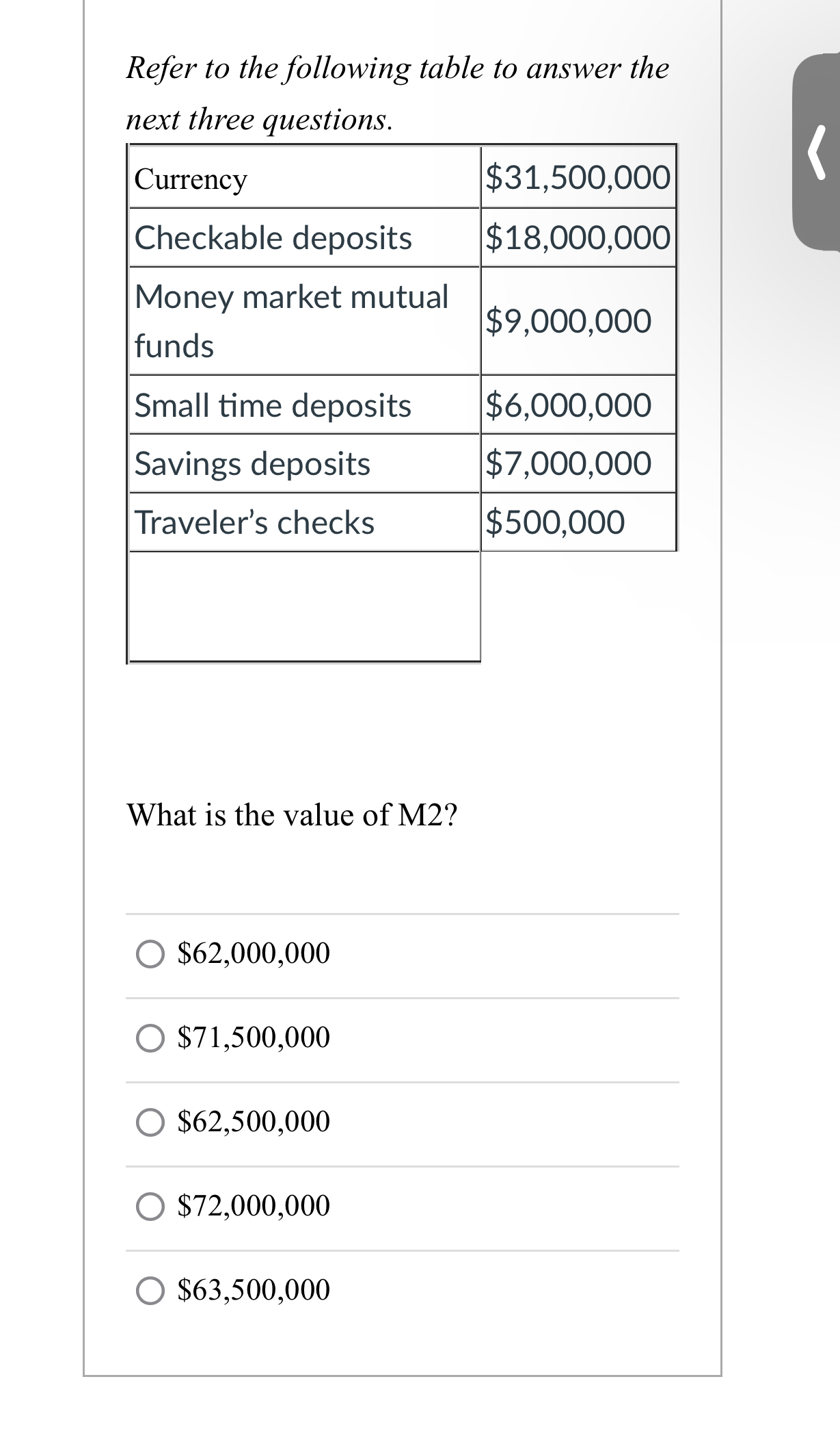 Solved Refer to the following table to answer the next three | Chegg.com
