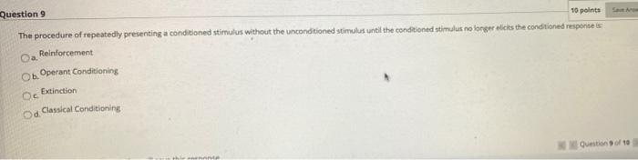 Solved 10 points Question 9 The procedure of repeatedly | Chegg.com