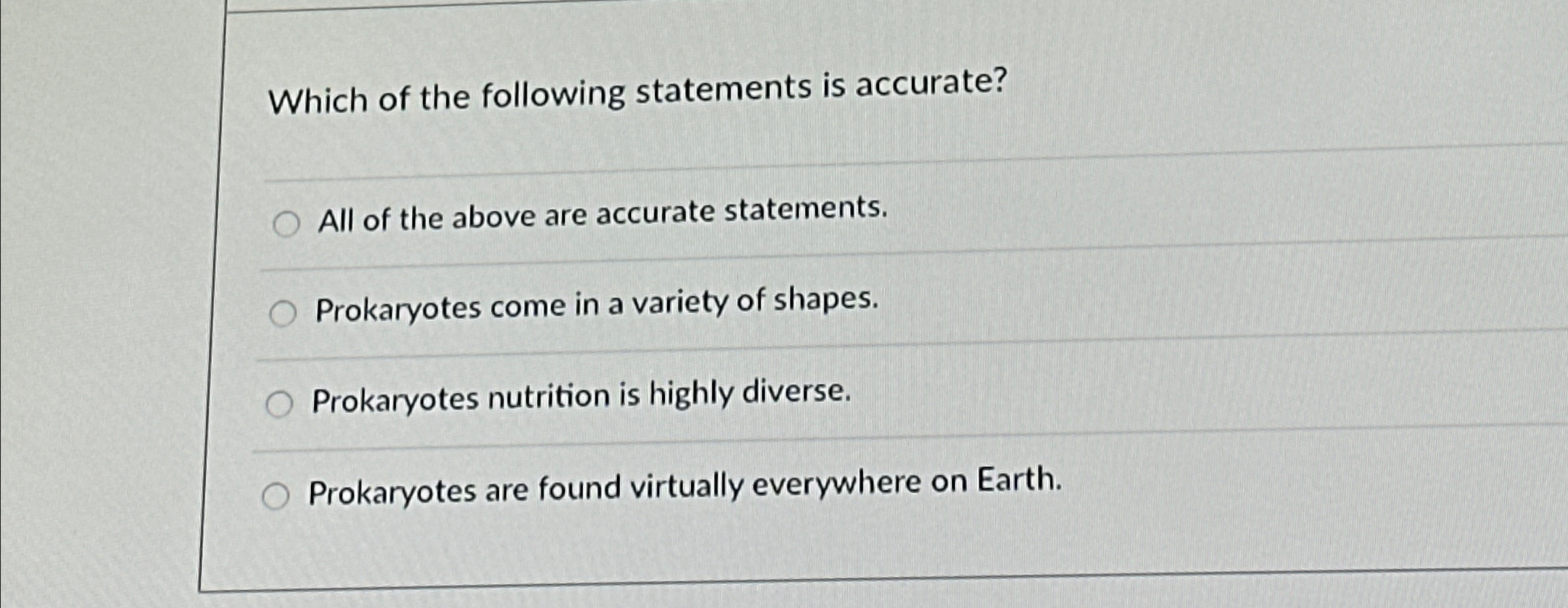 Solved Which of the following statements is accurate?All of