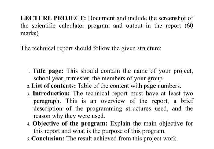 Solved LECTURE PROJECT: Document and include the screenshot | Chegg.com