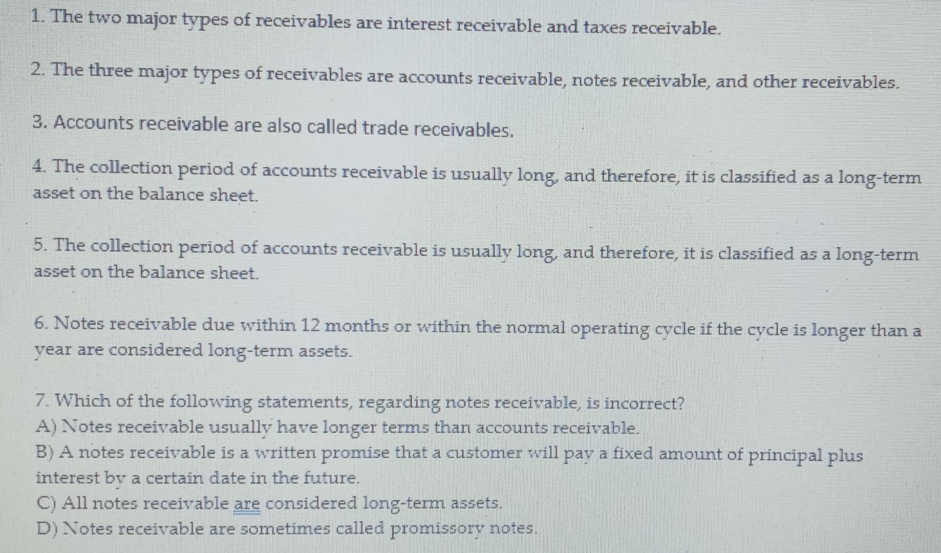 solved-1-the-two-major-types-of-receivables-are-interest-chegg