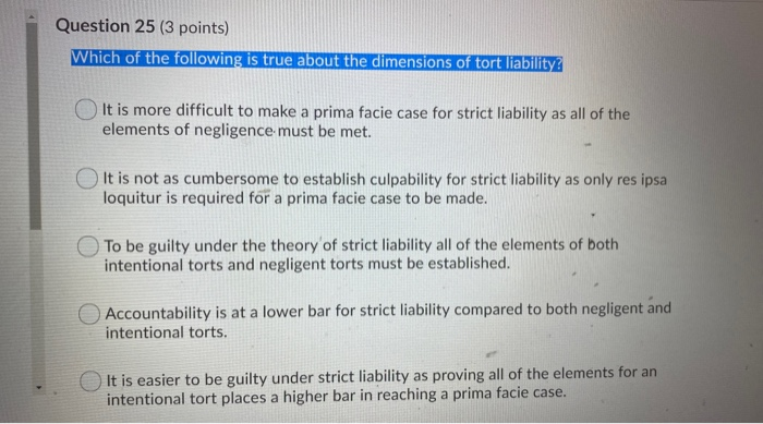 Solved: Question 25 (3 Points) Which Of The Following Is T ...