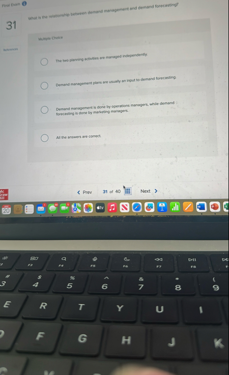 Solved Final Exam 6What is the relationship between demand | Chegg.com