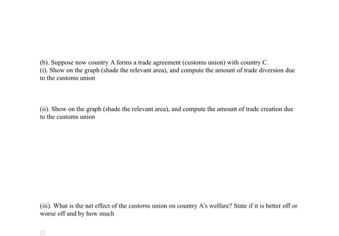 Solved Suppose Three Countries (A, B And C). The Demand And | Chegg.com