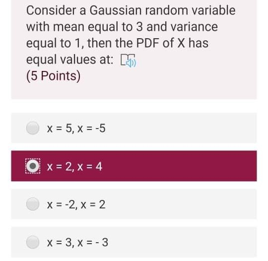 Solved Consider a Gaussian random variable with mean equal | Chegg.com