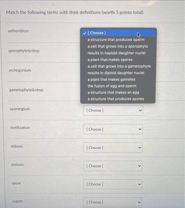 Solved Match the following terms with their definitions | Chegg.com