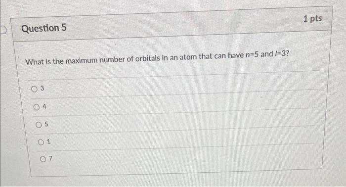 Solved What is the maximum number of orbitals in an atom | Chegg.com