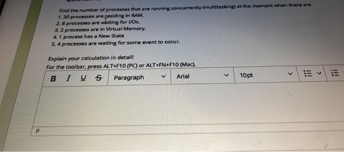 Solved And the number of processes that are running | Chegg.com
