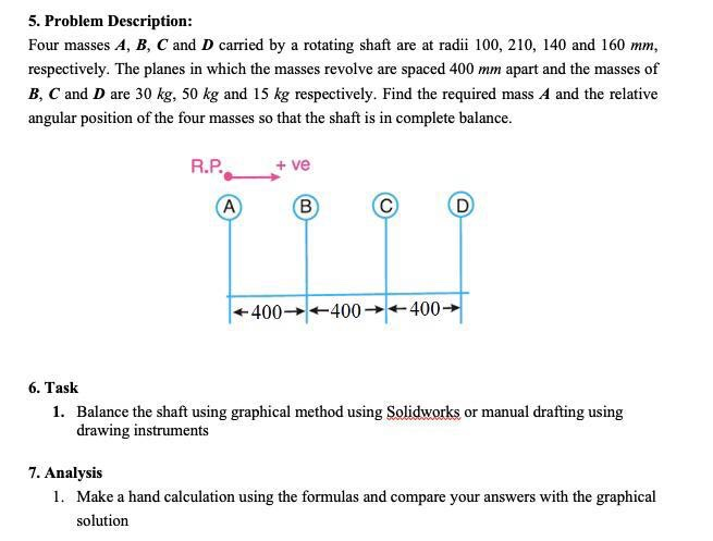 5. Problem Description: Four Masses A, B, C And D | Chegg.com