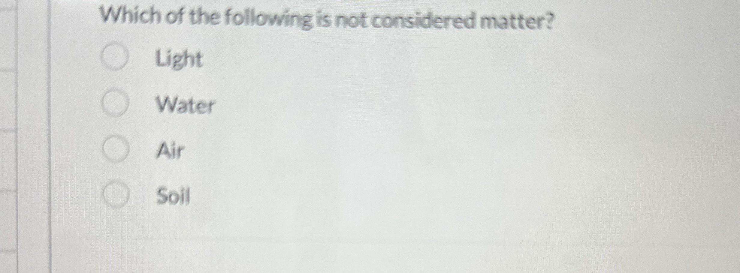 Solved Which of the following is not considered