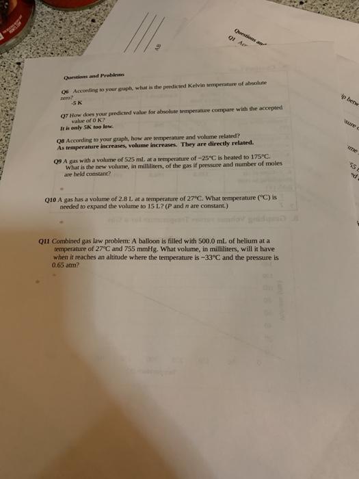 Solved Questions and Problems QI According to your graph, | Chegg.com