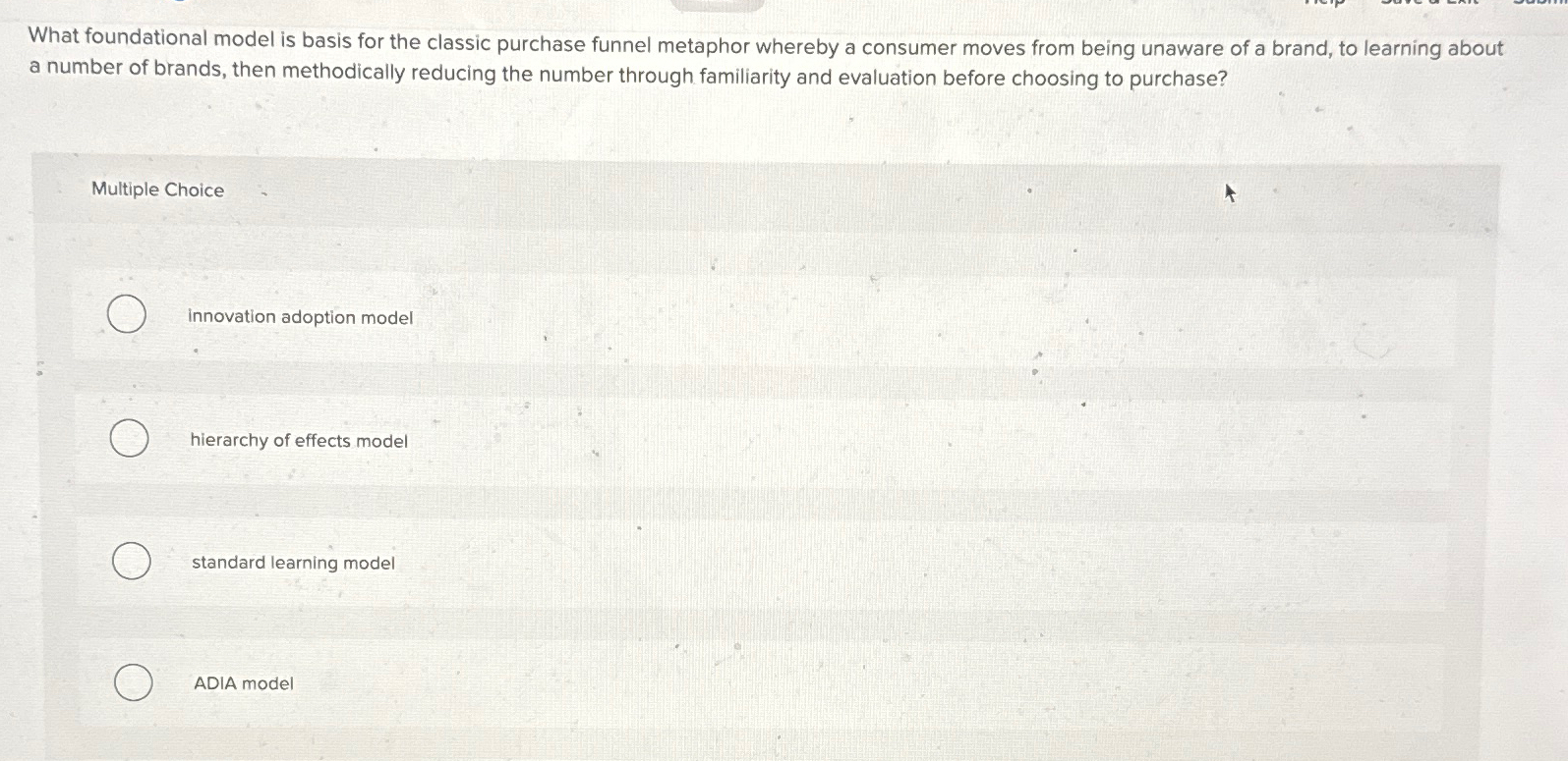 Solved What foundational model is basis for the classic