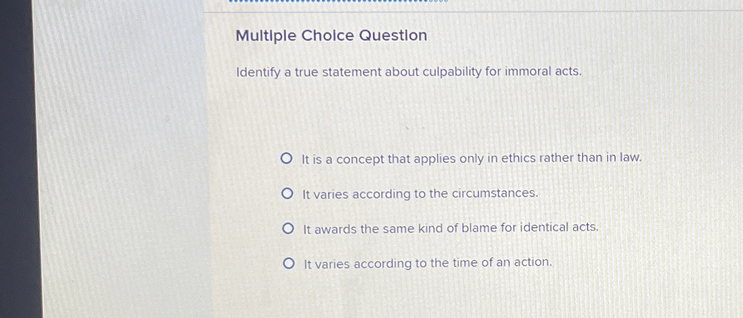 Solved Multiple Cholce QuestionIdentify a true statement | Chegg.com