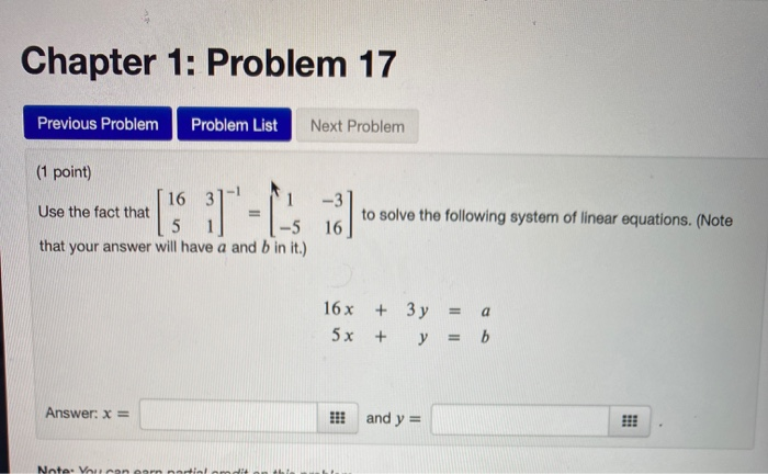 Solved Chapter 1: Problem 17 Previous Problem Problem List | Chegg.com