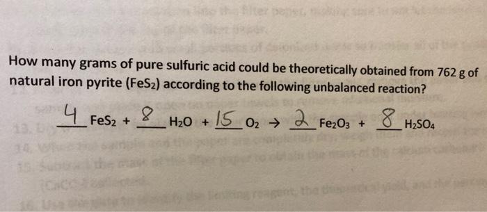 H<sub>2</sub>SO<sub>4</sub> + FeS<sub>2</sub>: Phản Ứng Hóa Học và Ứng Dụng Thực Tiễn