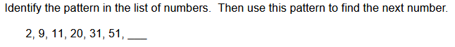 Using Pattern In Number Solved Identify the pattern in the list of numbers. Then | Chegg.com