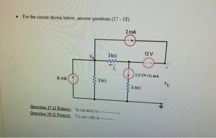 Solved • For the circuit shown below, answer questions | Chegg.com
