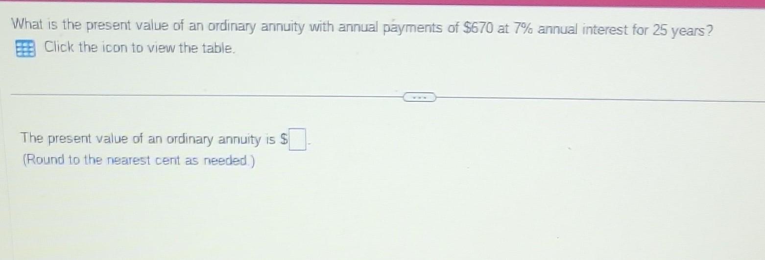 Solved What Is The Present Value Of An Ordinary Annuity With 6372