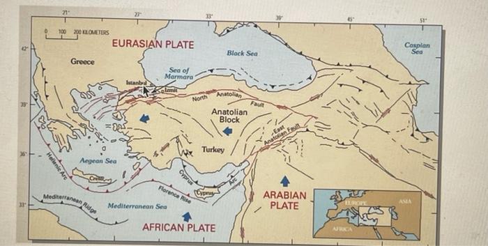 Solved describe the tectonic plate of turkey from this | Chegg.com